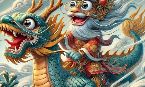Hình ảnh 12 con giáp sắm vai Táo quân về chầu trời được tạo bởi AI